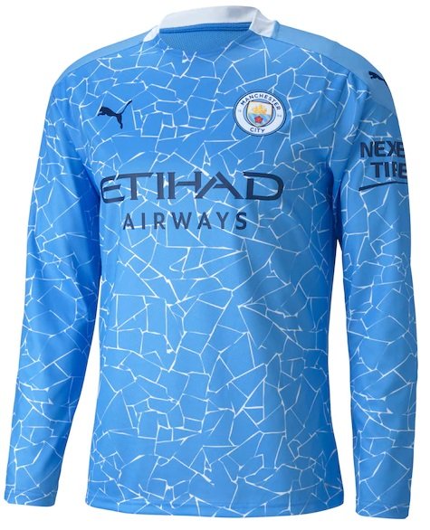  Camisa oficial Puma Manchester City 2020 2021 I jogador manga comprida